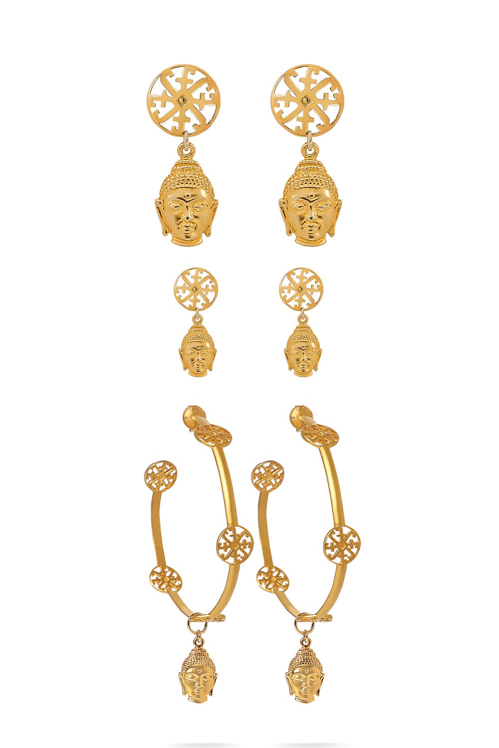 ARETES MEDIANOS CON BUDDHA