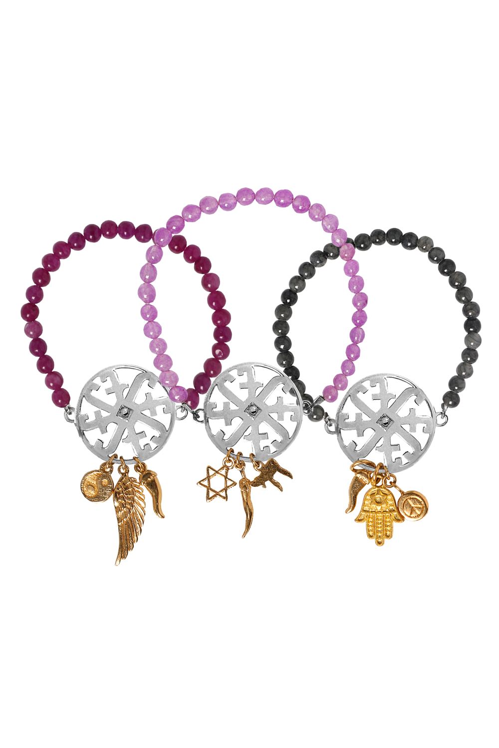 PULSERA PIEDRAS JADE ELASTICA MANDALA